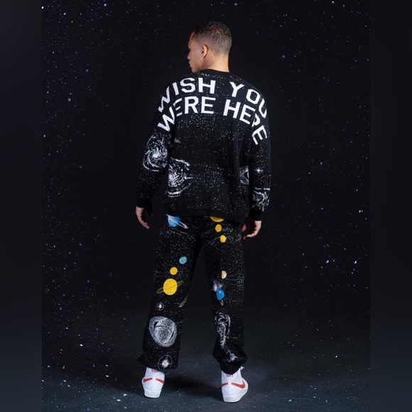 NWT SPIRIT JERSEY Wish You Were Here Knit Jogger Sweat Pants Unisex Small - Picture 2 of 13